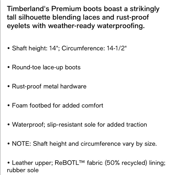 Women’s Timberland premium 14-inch waterproof boots - Picture 2 of 14